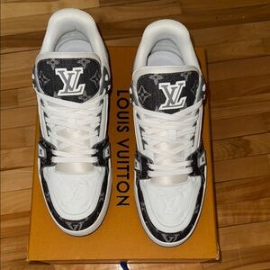Louis Vuitton Monogram White and Black Sneakers